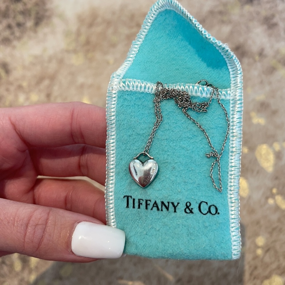 Tiffany & Co. puff heart pendant necklace small